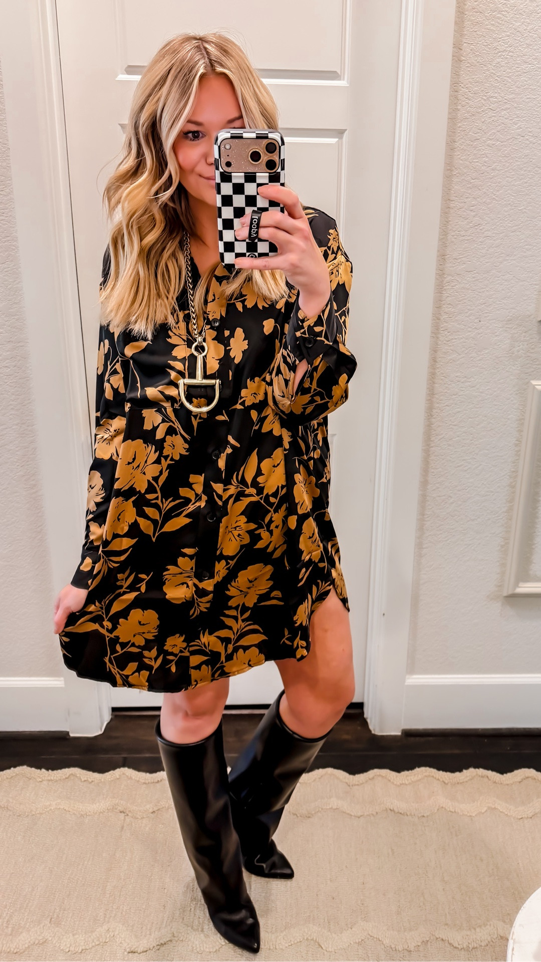 Use code ALY35! @VICI nails it again with this amazing shirt dress! It is true to size I am wearing my normal medium