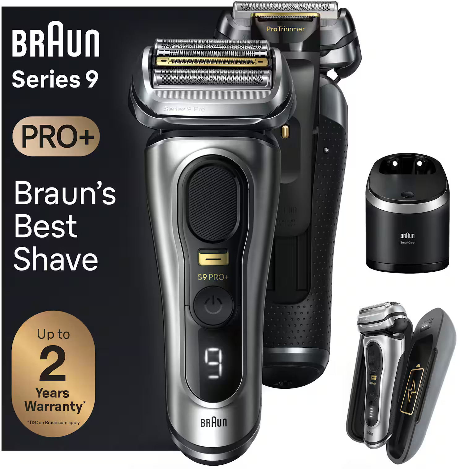 Braun Series 9 Pro+ electric shaver with cleaning station