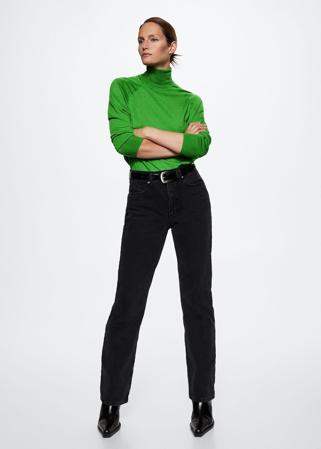 Turtleneck knitted sweater -  Women | Mango USA | MANGO (US)