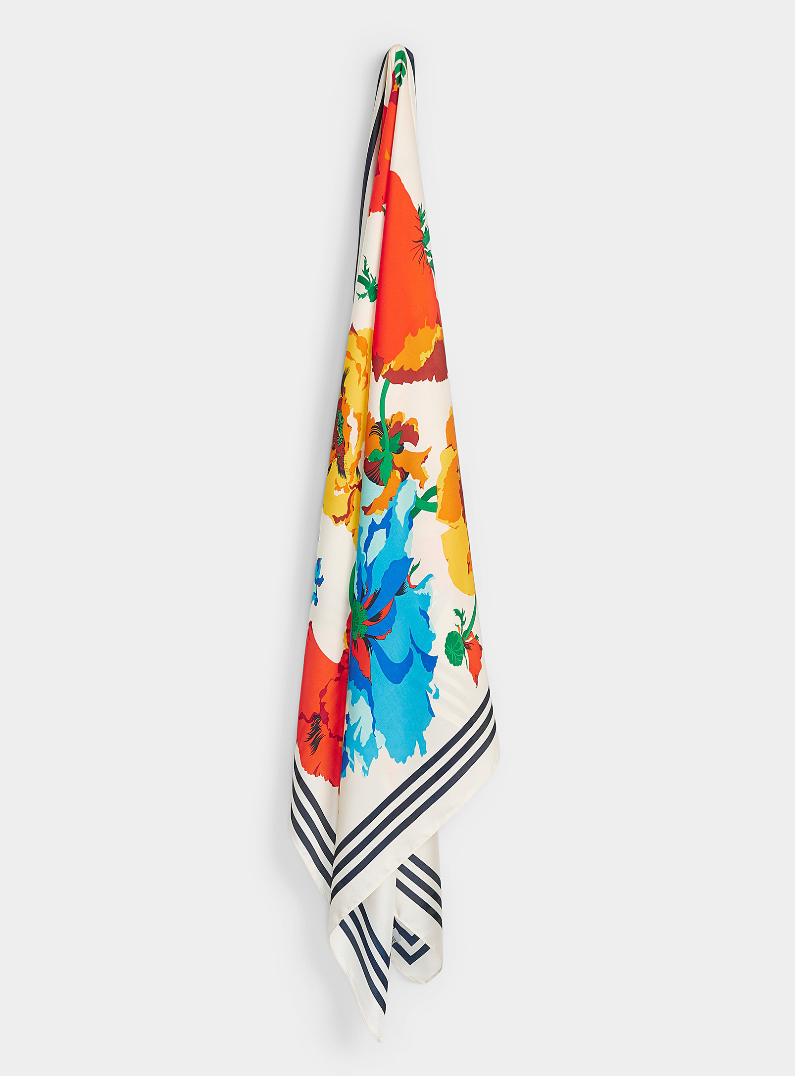 Simons - Floral tapestry lightweight scarf (Women, White, ONE SIZE) | Simons