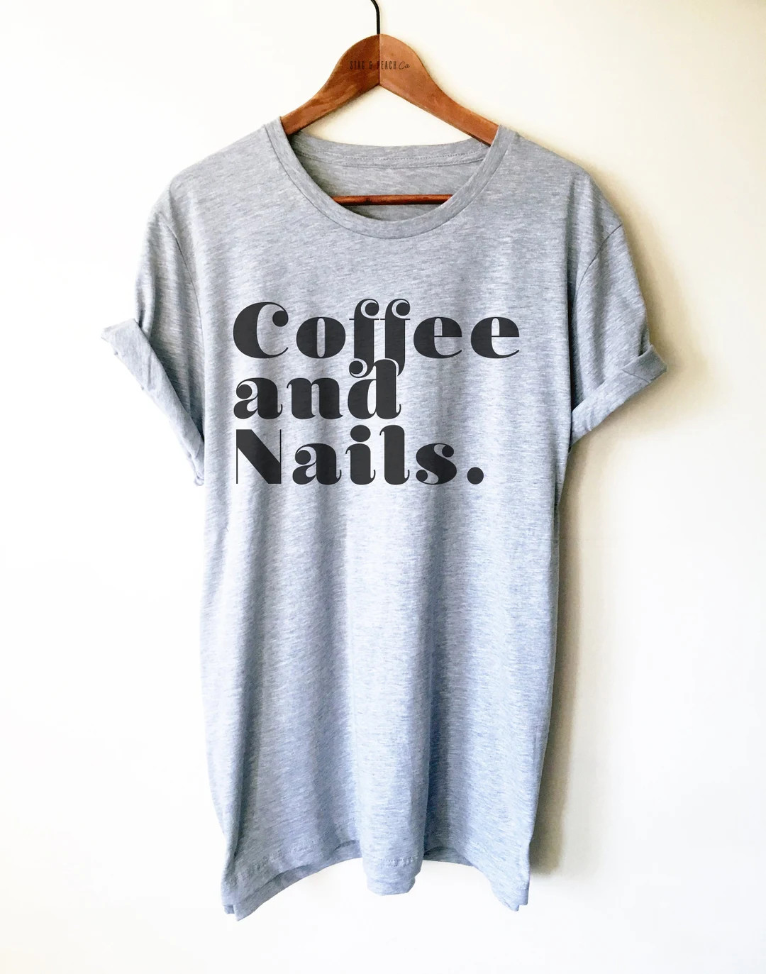Funny Nail Technician Shirt - Coffee and Nails Unisex Shirt, Nail Tech TShirt, Nail Artist Gift, ... | Etsy (US)