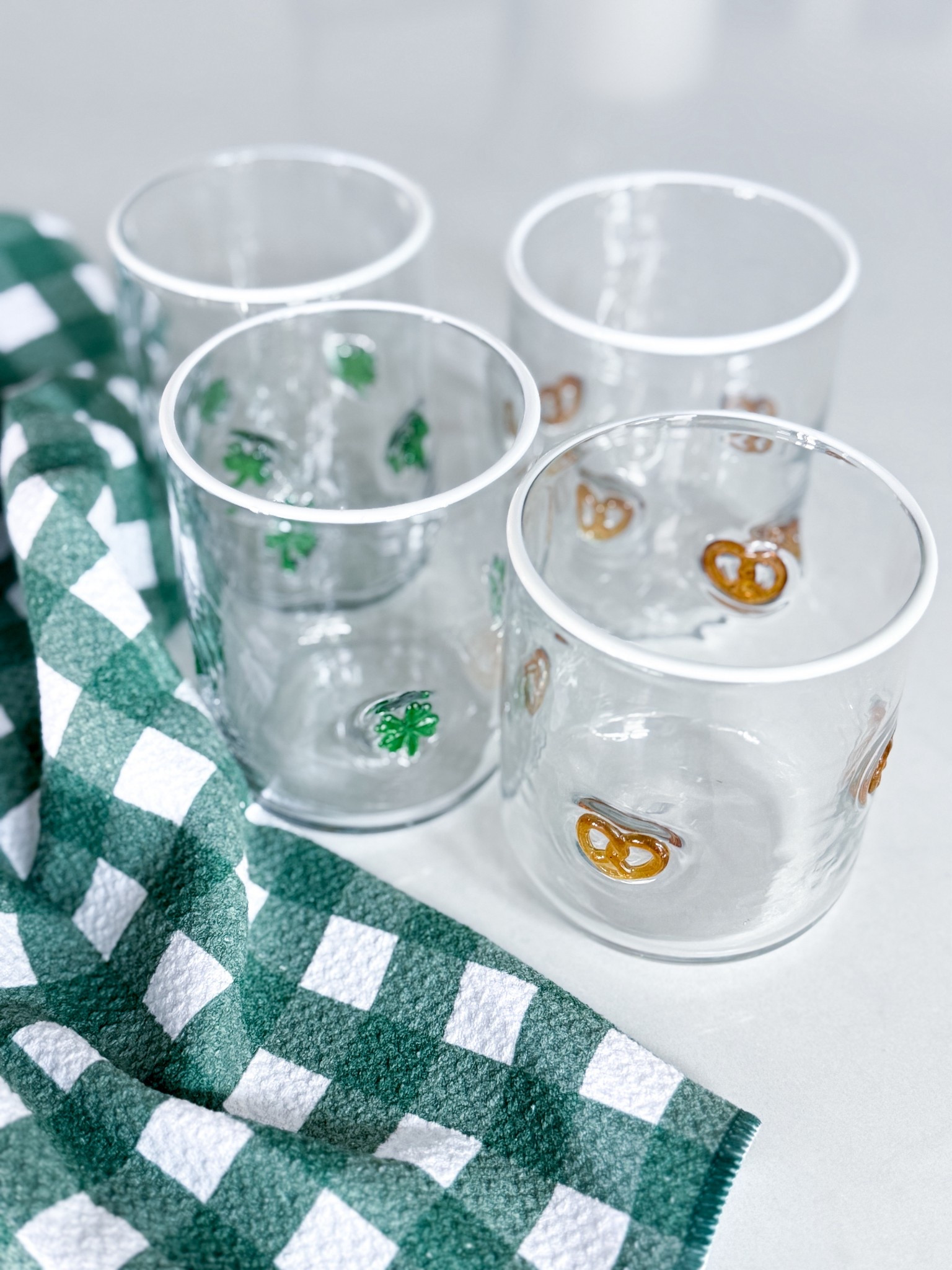 These St. Patrick’s Day icon glasses from Anthropologie are such a fun little festive find. The shamrock & pretzel details are perfect for March hosting. Also tagging the other two versions I just ordered. 

st patricks day glasses - st patricks day drinkware - anthropologie drinkware - shamrock glass cups - pretzel glass detail - festive cocktail glasses - holiday drink glasses - march hosting essentials - st patricks party decor - bar cart glassware - seasonal entertaining

#LTKHome #LTKSeasonal #LTKdayinmylife