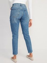 Curvy High-Waisted O.G. Straight Ripped Jeans for Women | Old Navy (US)