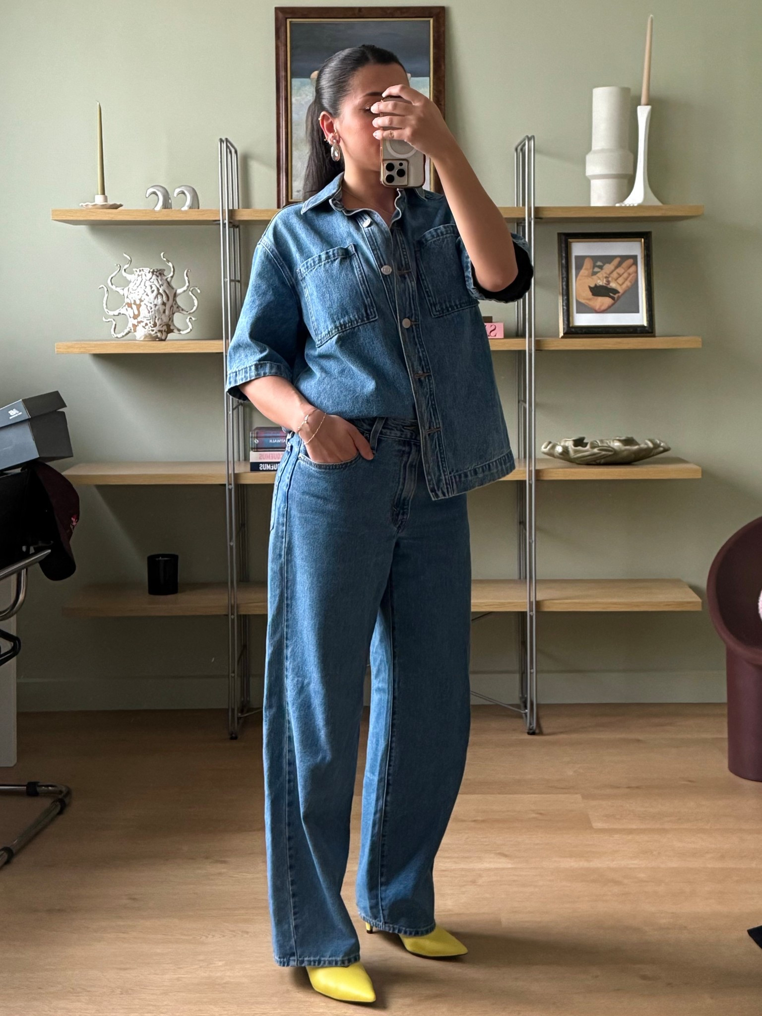 Double denim with a pop of yellow 💛 wearing 6 in the shirt & 26 in the jeans (they’re an oversized fit and an extremely soft denim — my faaavvvvves ever) 

[casual outfits, denim jeans, outfit ideas, casual style]

#LTKsale #LTKpetite #LTKaustralia