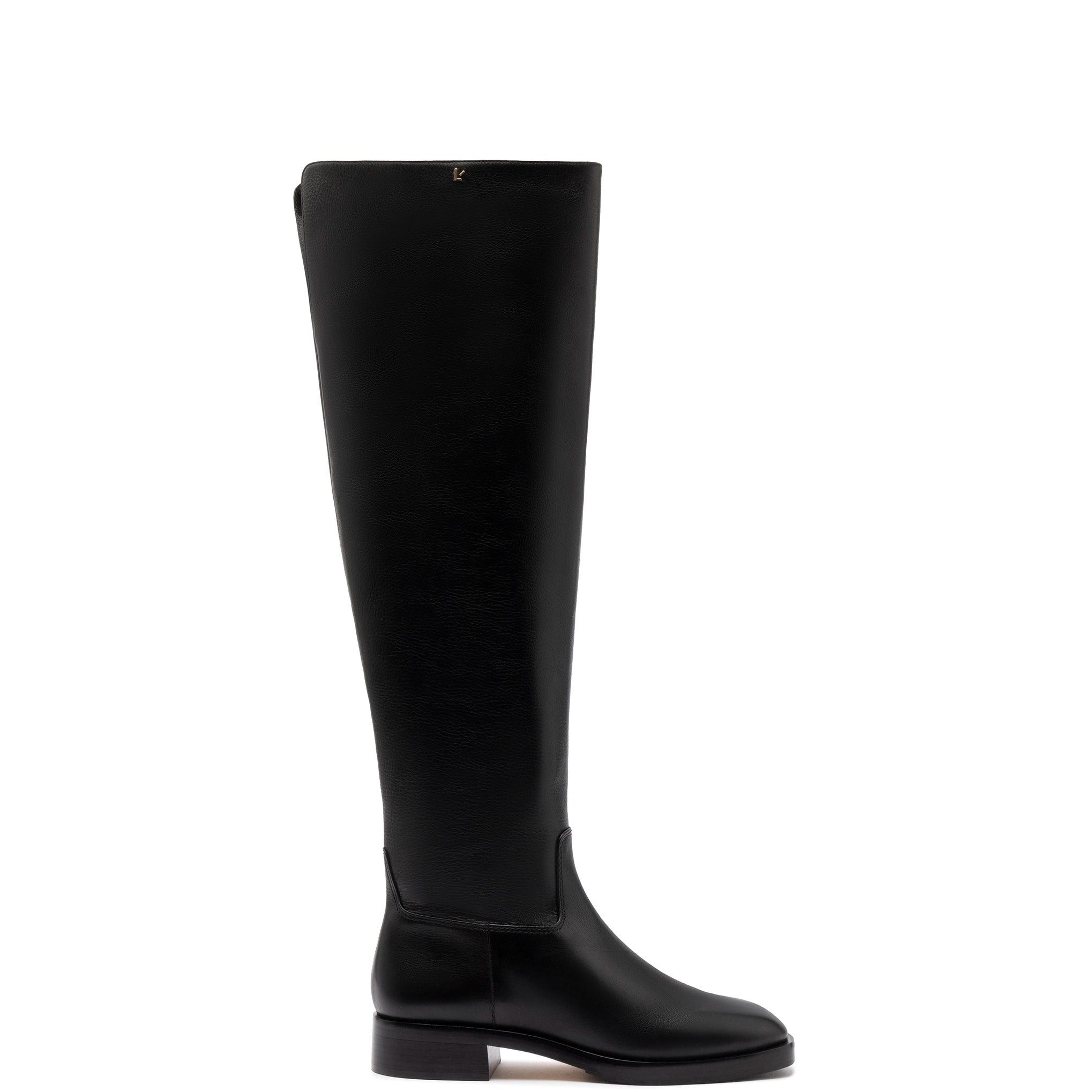 Anne Hi Boot In Black Leather | Larroude