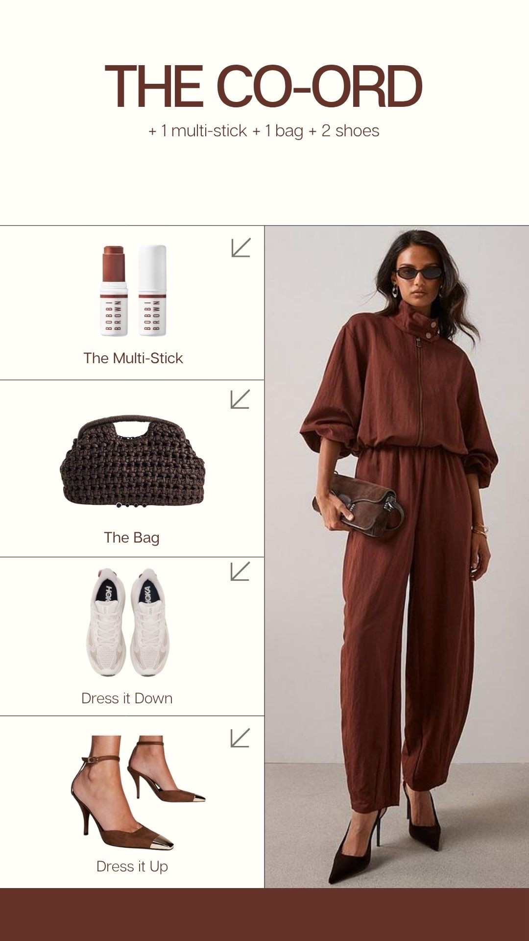 1 co-ord, 1 multi-stick, 1 bag, 2 shoes.
Dress up or dress down your co-ord this summer. Take yourself from an airport fit to dinner with one change of shoes…

#LTKspring #LTKsummer #LTKpetite