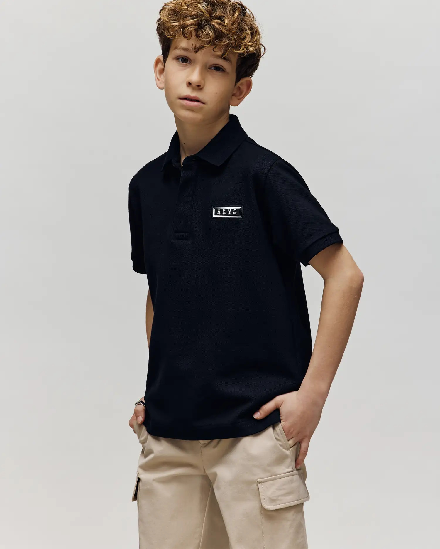 Kids Black Axton Pique Polo | Psycho Bunny | Psycho Bunny