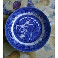 Wedgwood Willow Patterned Blue & White Plate, A 9 Inch Plate. Dish 780 | Etsy (US)