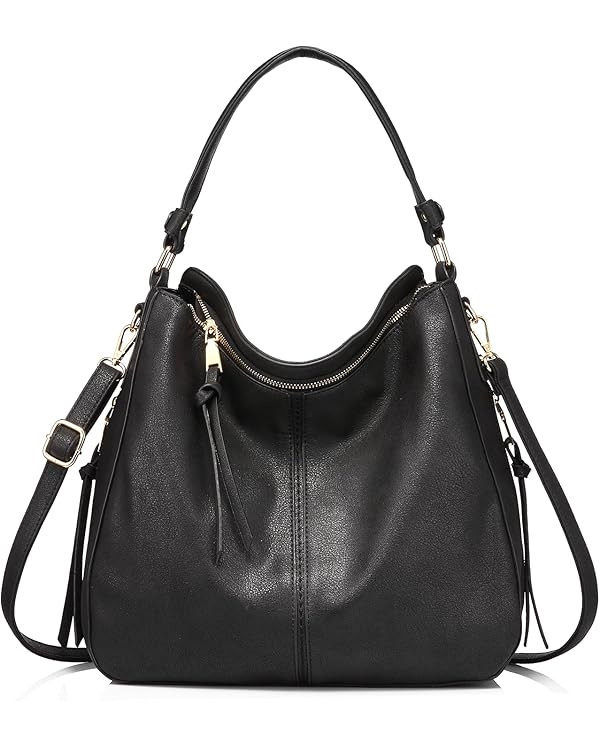 Realer Hobo Crossbody Bags for Women Designer Faux Leather Hobo Handbags Retro Large Size Shoulde... | Amazon (US)