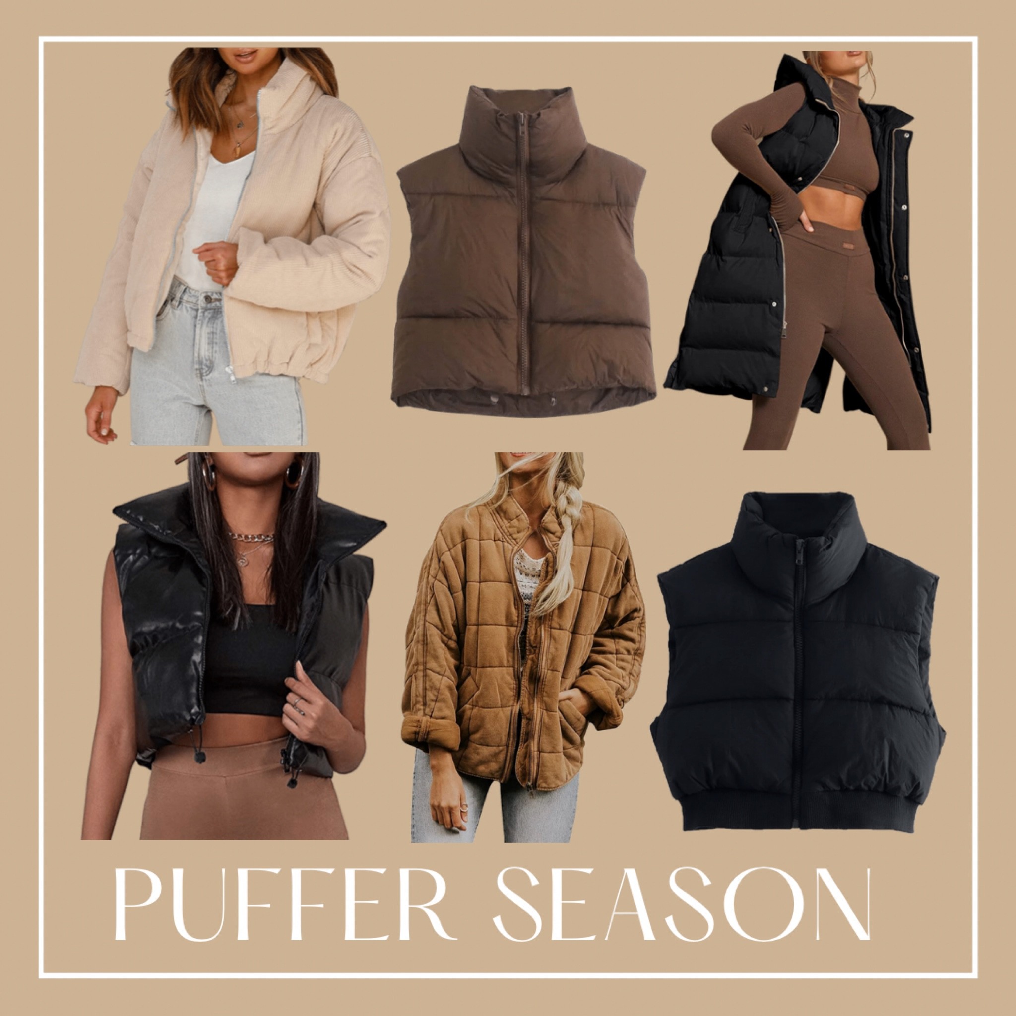 PUFFER SEASON

In the cropped vests size down- I got mediums and they were far too big for me, so I had to order small! Attached the FP dupe jacket as well. 

These puffers are perfect for fall and winter weather- layer lightly or layer thick to stay warm all winter! Seasonal vests and jackets are my fav 🤍

#LTKHoliday #LTKCyberweek #LTKSeasonal