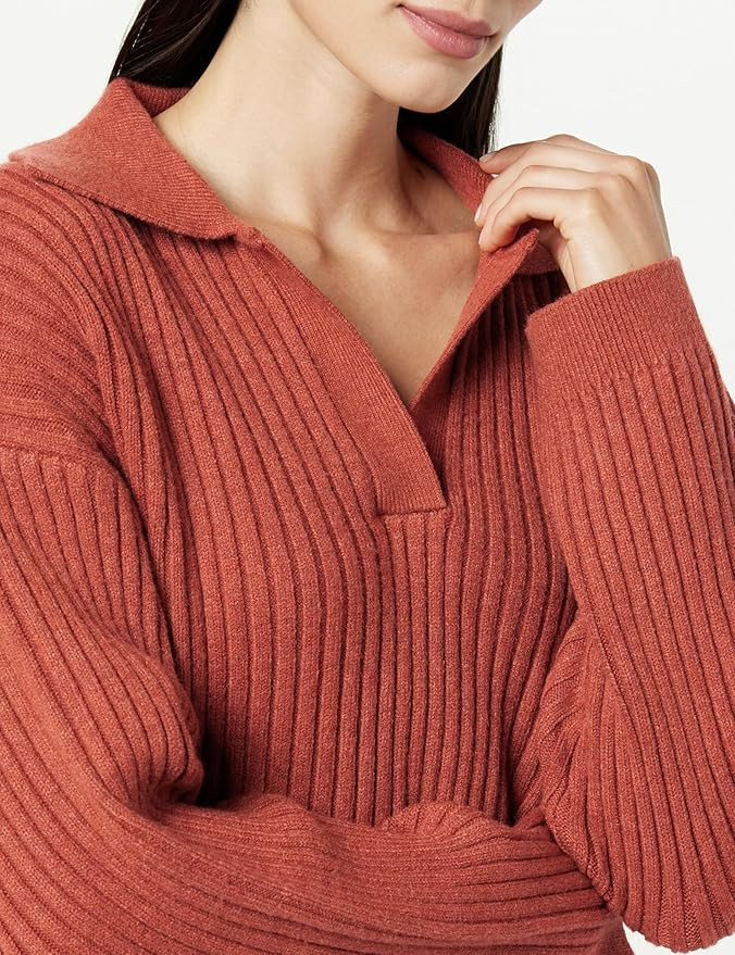 The Drop Women's Marcy Ribbed Polo Top | Amazon (US)