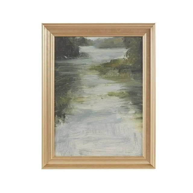 Martha Stewart Estuary Abstract Landscape Framed Glass Wall Art, 18.5"W x 23.5"H | Walmart (US)