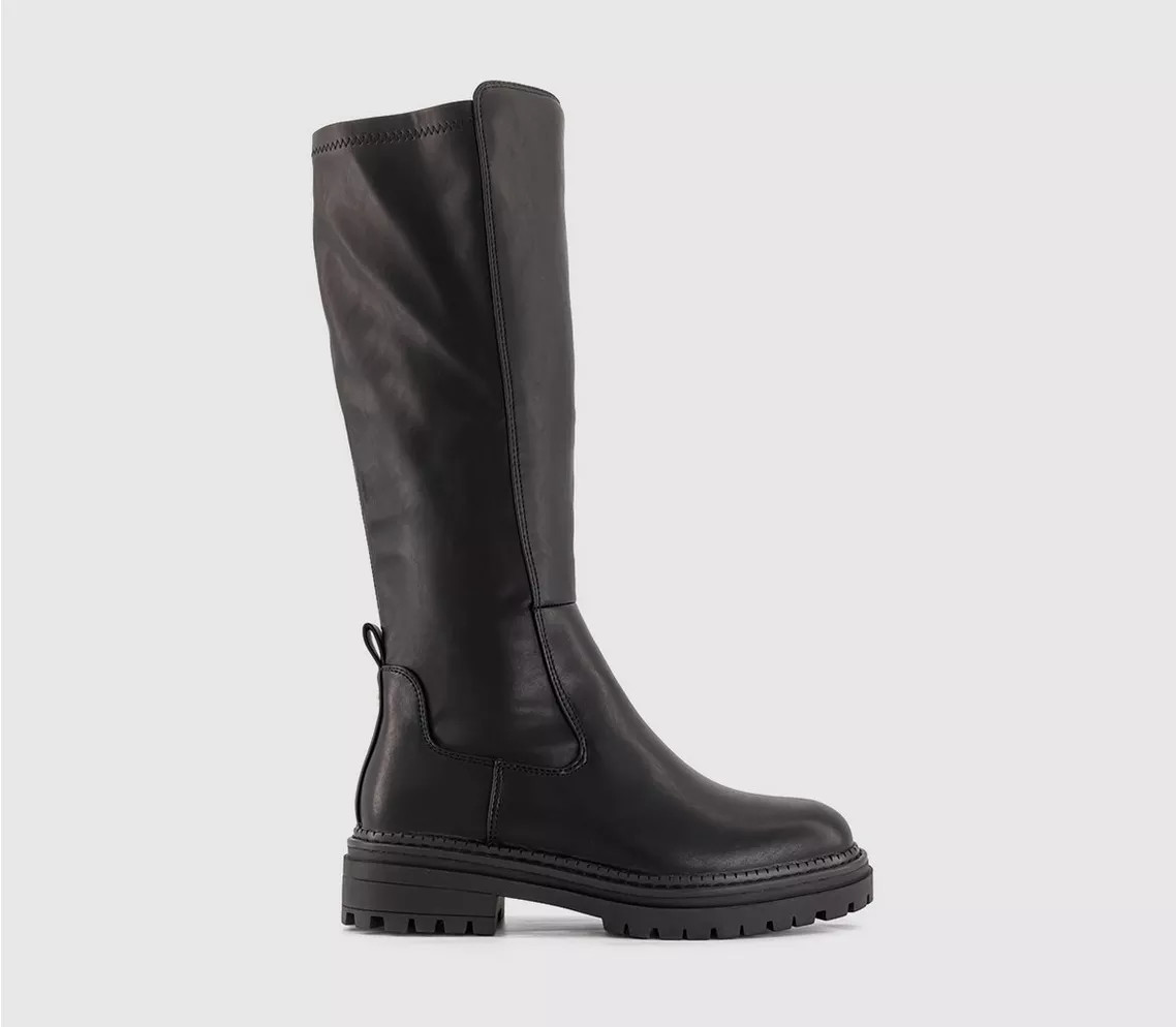 Kaci Stretch Back Knee High Boots | Office Shoes (UK)