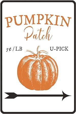 New Metal Sign Aluminum Sign Pumpkin Patch Sign Decor Easter Lover Fall Sign for Outdoor & Indoor... | Amazon (US)
