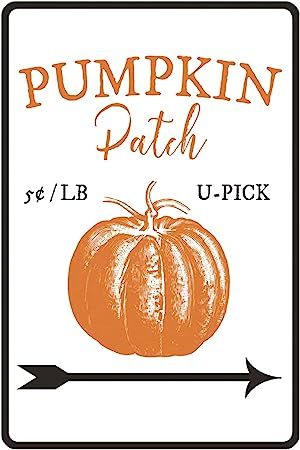 Amazon.com: New Metal Sign Aluminum Sign Pumpkin Patch Sign Decor Easter Lover Fall Sign for Outd... | Amazon (US)