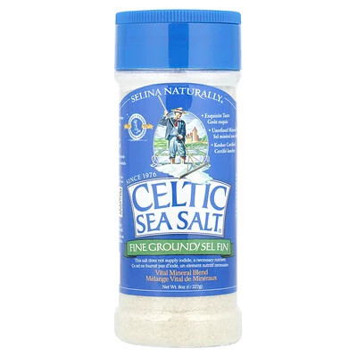 Celtic Sea Salt, Fine Ground, Vital Mineral Blend, 8 oz (227 g) | iHerb