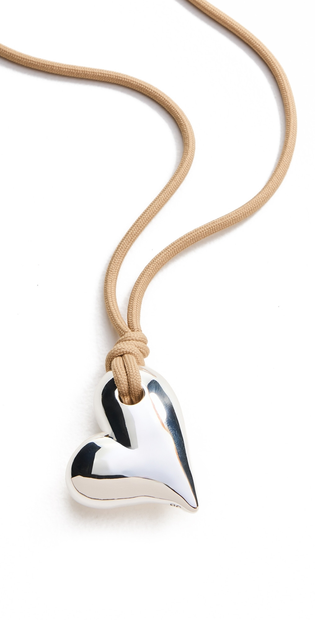 JENNY BIRD Art Heart On A String Necklace High Polish Silver One Size | Shopbop