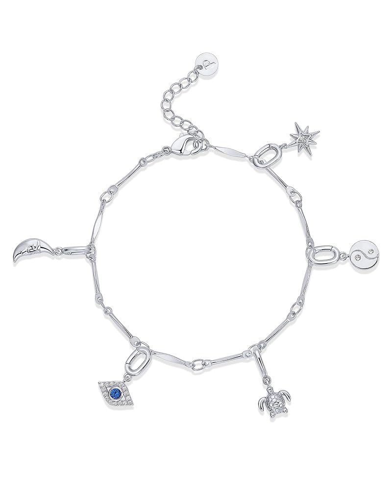 PAVOI 14K Gold Plated Adjustable Bracelet for Women | Twisted Bar & Paperclip Charm Chain Bracele... | Amazon (US)