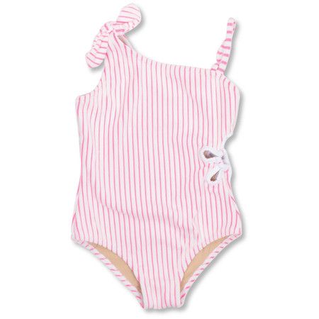 Berry Stripe Terry One Piece Swimsuit 6m-10 | Shade Critters