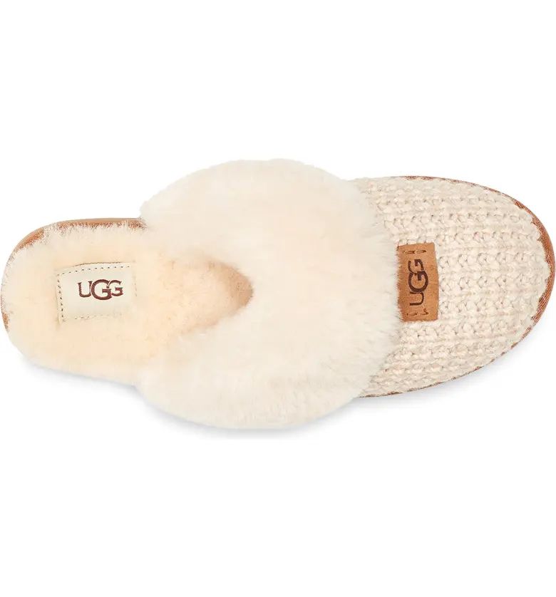 Cozy Knit Genuine Shearling Slipper | Nordstrom