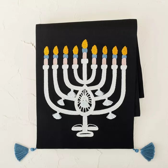 72" x 14" Cotton Hannukah Menorah Table Runner - Opalhouse™ designed with Jungalow™ | Target