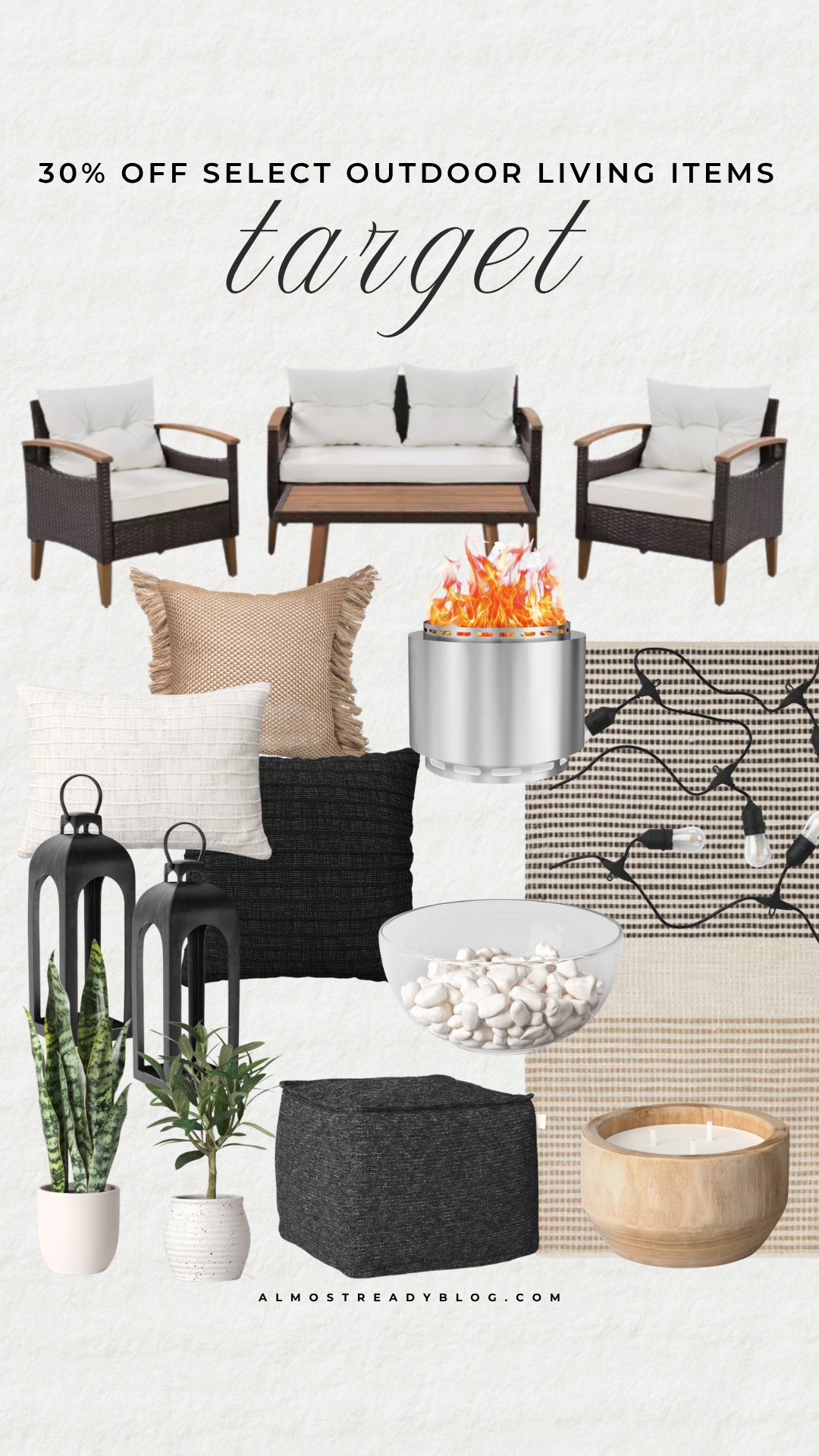 Target 30% off select outdoor living items, patio decor, outdoor furniture, outdoor throw pillows, outdoor rugs, patio furniture set, amanda west, almostreadyblog 

 

#LTKHome #LTKSaleAlert