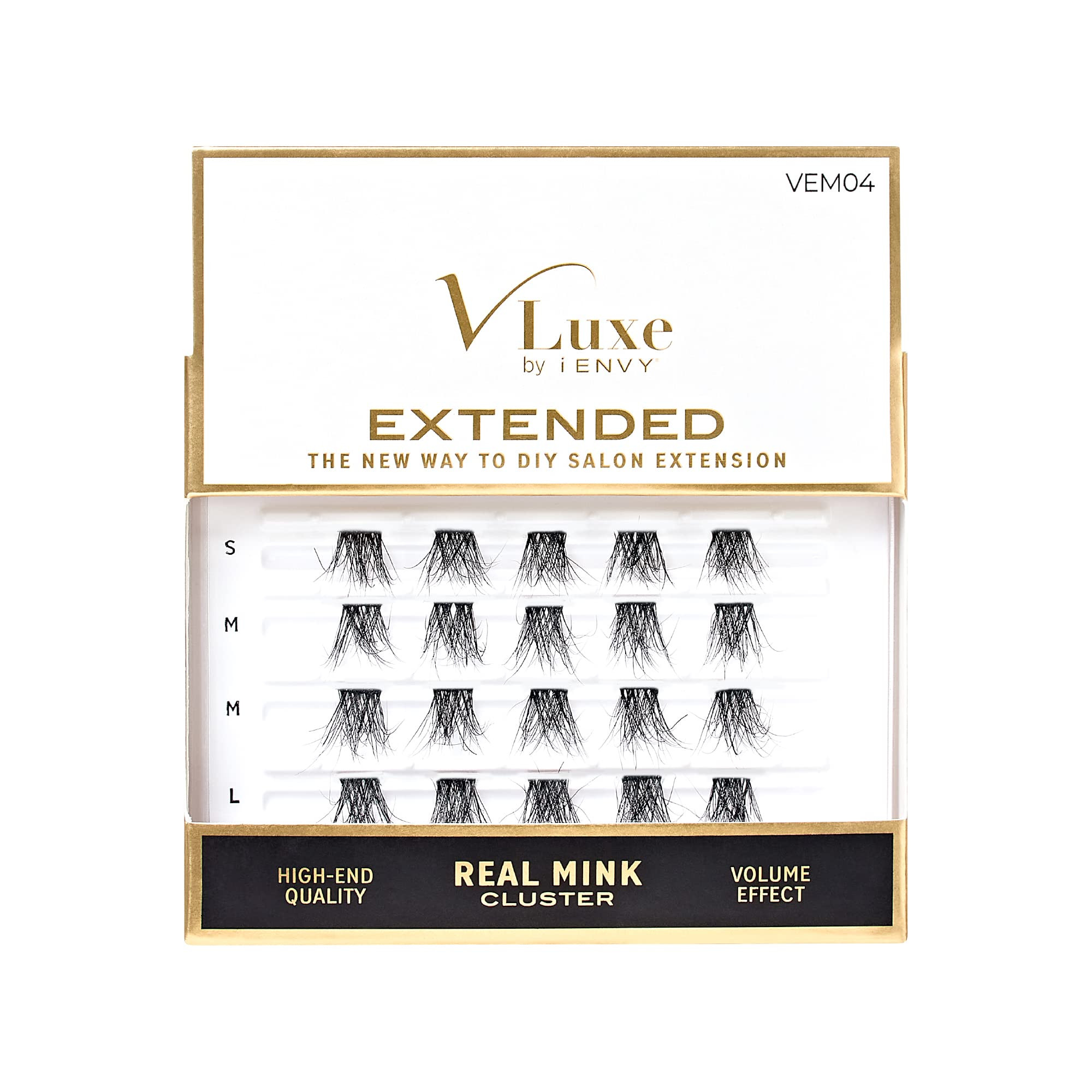 VLuxe Extended Real Mink Lash Clusters Lashes DIY Salon Lash Extension Apply Underneath Natural L... | Amazon (US)