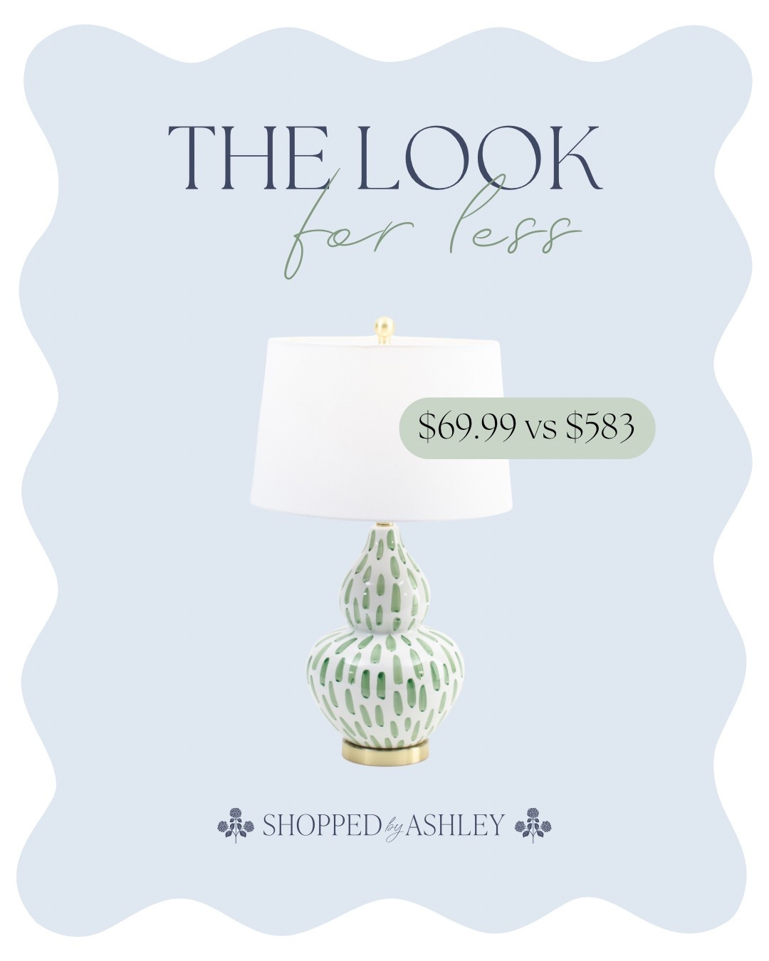 Just restocked! This sold out VERY quickly a few weeks ago!

Lillian August lamp, Lillian August, green and white lamp, designer look, designer inspired lamp, green lamp, table lamp 

#LTKFindsUnder100 #LTKStyleTip #LTKHome