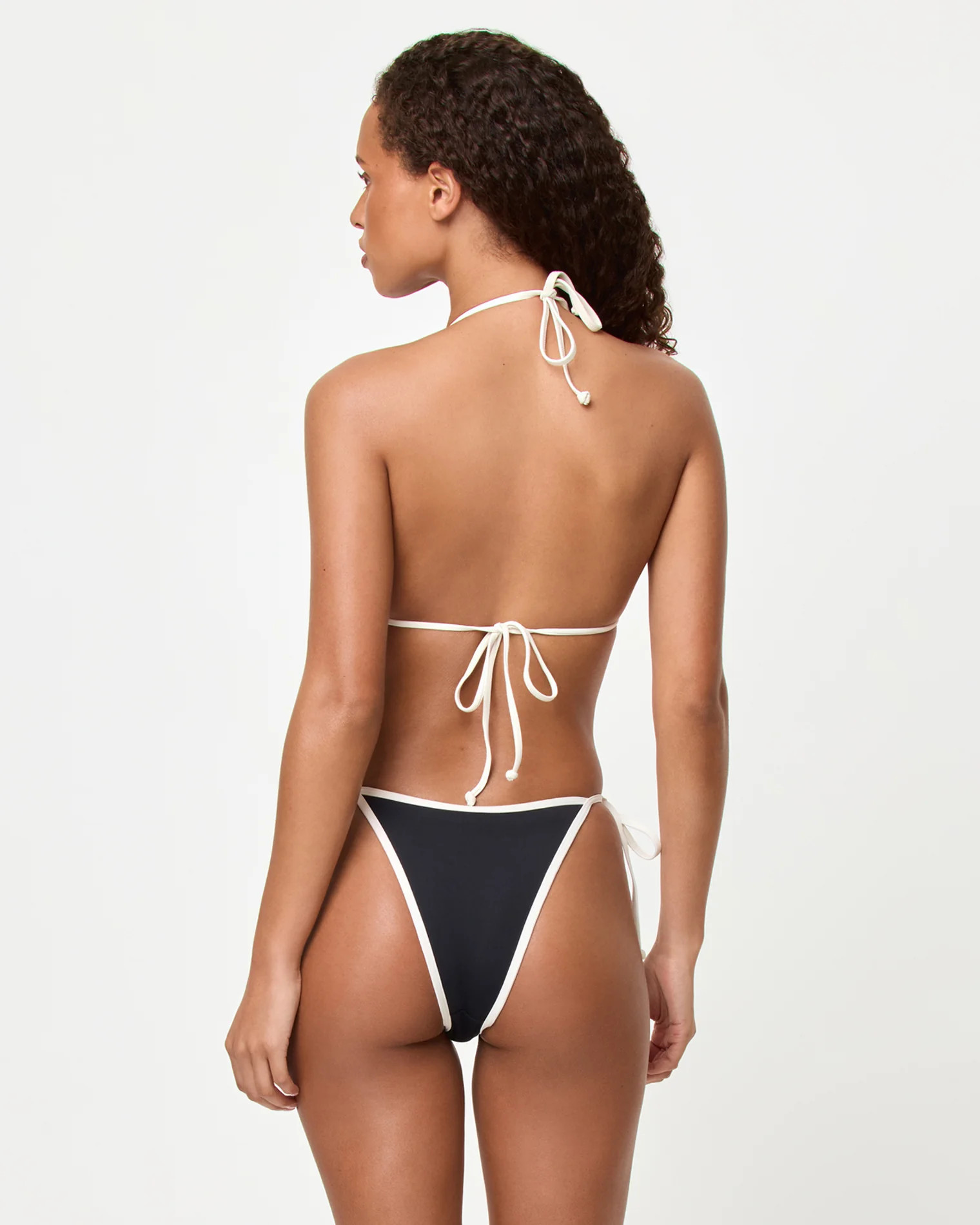 Levy Bikini Bottom - Black-Cream | L*Space