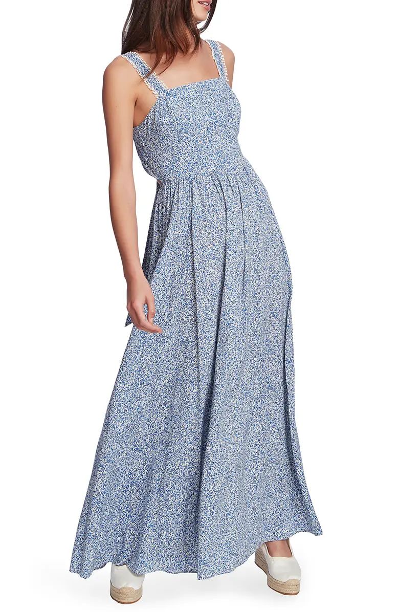 Ditsy Tie Back Maxi Dress | Nordstrom