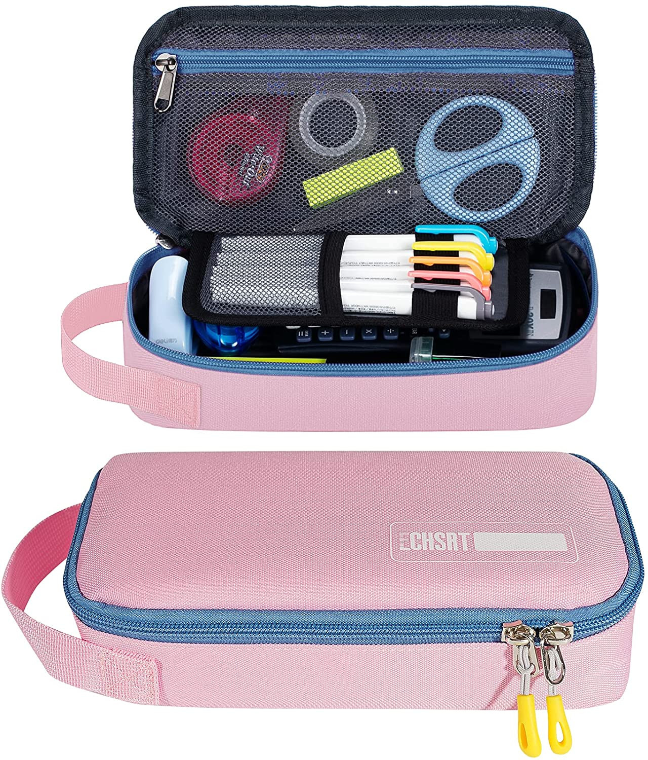 ECHSRT Large Pencil Case, Durable Pen Pouch with Big Capacity, Minimalist Portable Stationery Bag... | Amazon (US)