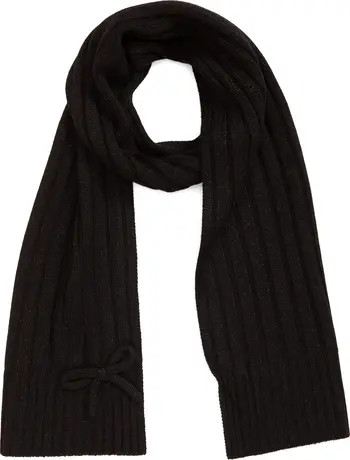 kate spade new york metallic bow knit scarf | Nordstrom | Nordstrom