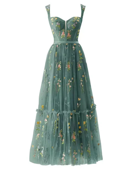 1930s Floral Mesh Boned Lace-Up Dress | Retro Stage