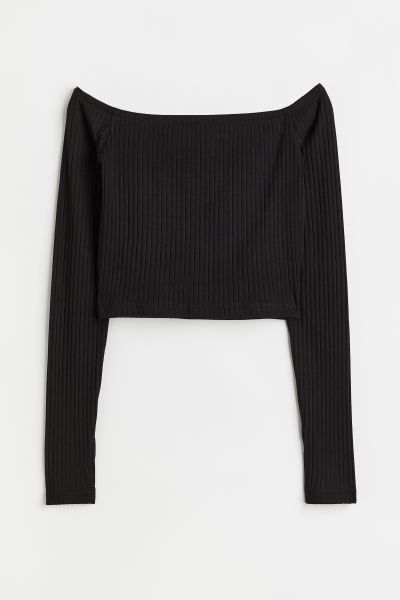 Fitted Off-the-shoulder Top | H&M (US + CA)