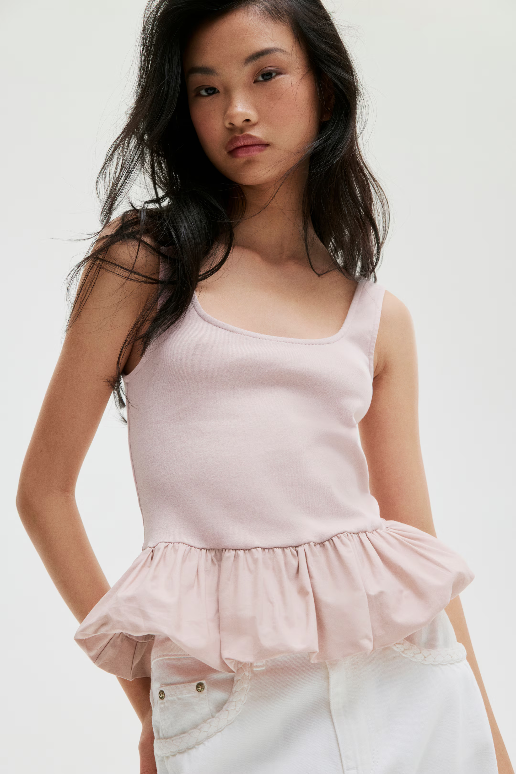Bubble-Hem Tank Top | H&M (US + CA)