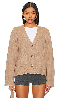 Rue Sophie Pocket Cardigan in Mushroom from Revolve.com | Revolve Clothing (Global)