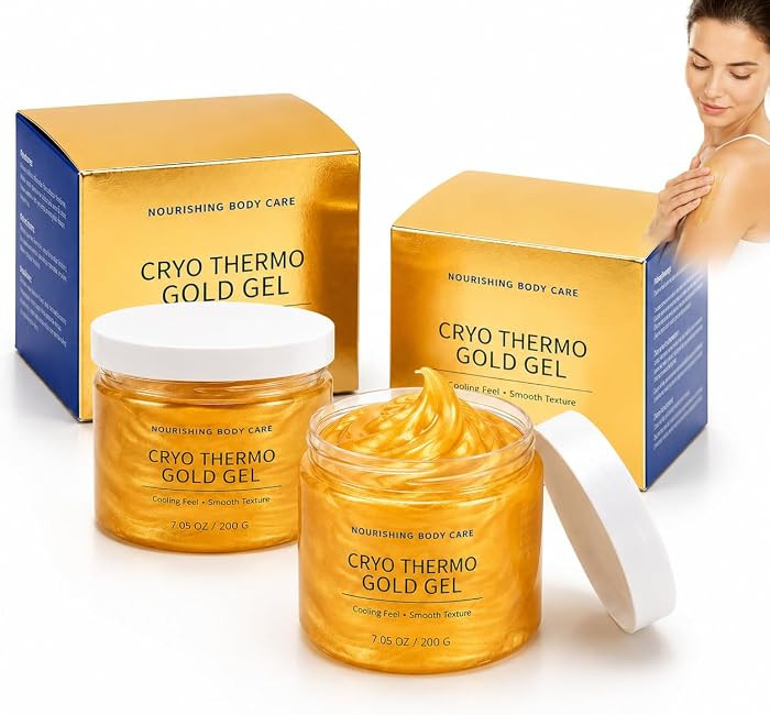 Cryo Thermo Gold Gel for Body, Cooling Feel Golden Gel Cream\uff0c2PACK | Amazon (US)