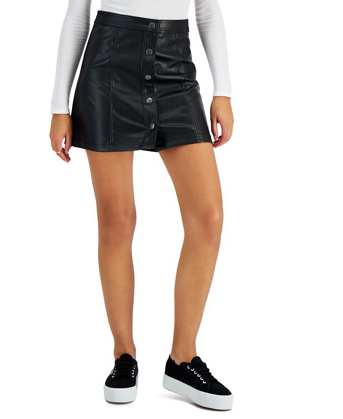 Tinseltown Juniors' Faux-Leather Skirt & Reviews - Skirts - Women - Macy's | Macys (US)