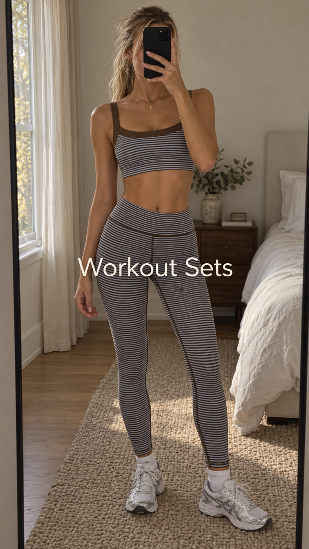 Workout sets that make getting ready for the gym way more fun 🤎🩵✨

I love a matching set that’s flattering, comfy + cute enough to wear for workouts, Pilates, hot girl walks, errands or coffee after. The brown + blue stripes are such a fun switch from basic black activewear.

Save this for your next activewear refresh 💌

Shop the full set through the **LTK link in my bio** ✨

#WorkoutSet #Activewear #GymOutfit #PilatesOutfit #AmazonFinds #LTKFinds 

 #LTKdayinmylife #LTKootd #LTKSaleAlert