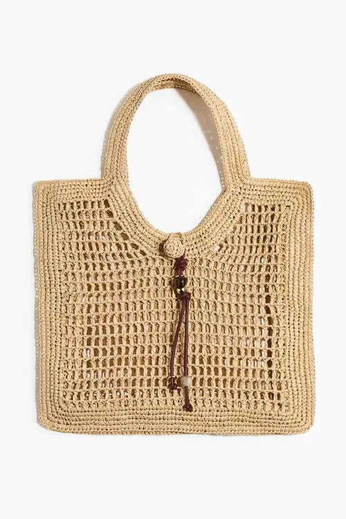 H&M Straw Tote Bag in Beige at Nordstrom | Nordstrom