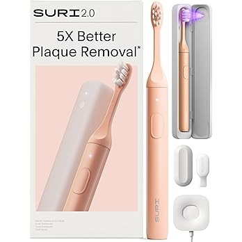 SURI 2.0 New Sonic Electric Toothbrush with Pressure Sensor & UV-Cleaning Travel Case | 1 Month+ ... | Amazon (US)