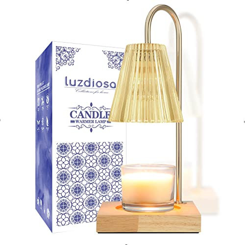 luzdiosa Candle Warmer Lamp with Timer, Vintage Electric Candle Lamp Warmer, Mothers Day Presents for Mom, House Warming Decor, Dimmable Candle Melter for Scented Wax, Amber | Amazon (US)