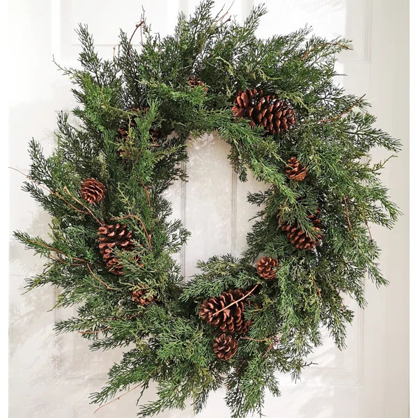 Handcrafted Faux Pine Wreath | Wayfair North America