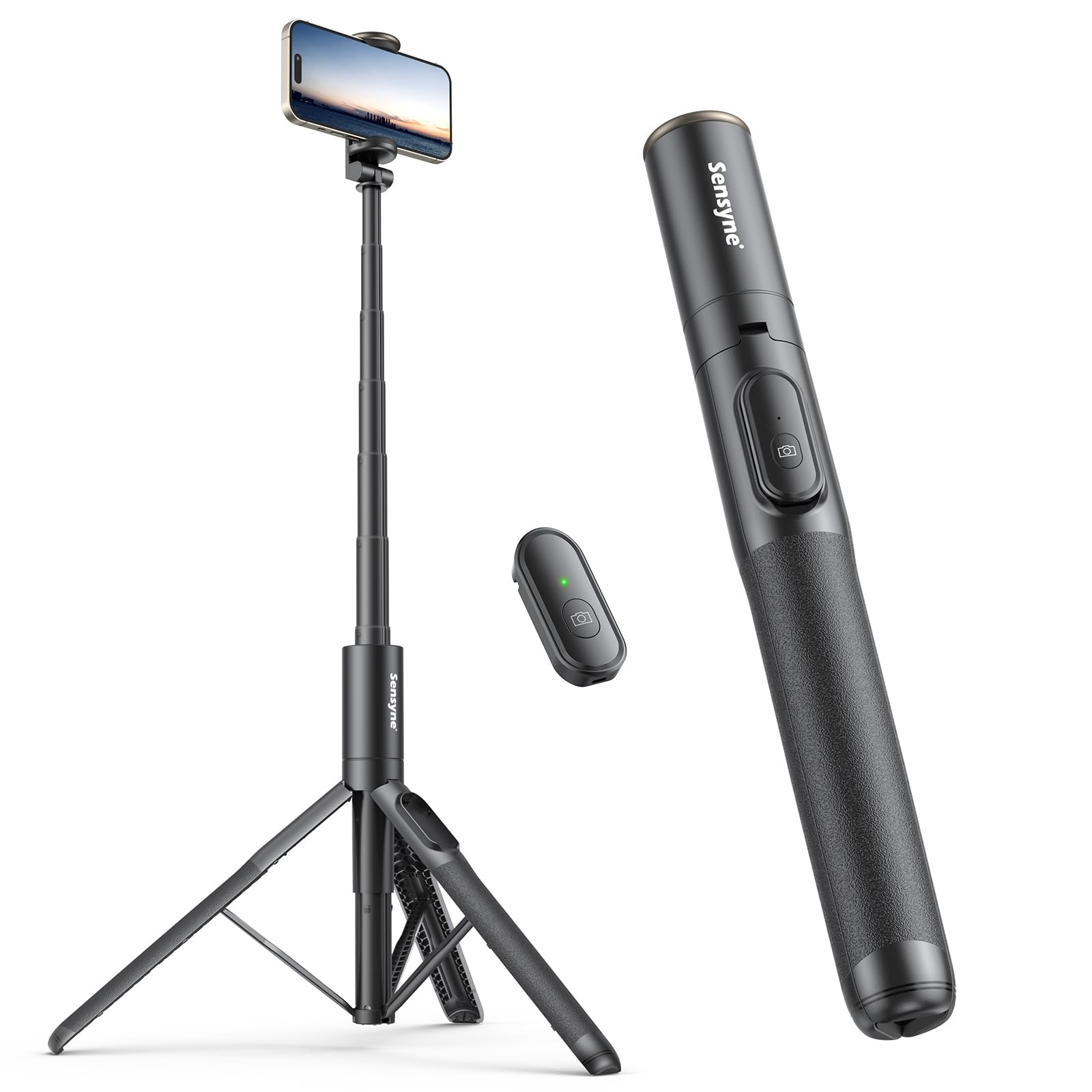 Sensyne 60" Phone Tripod & Selfie Stick, Lightweight All in One Phone Tripod Integrated with Wire... | Amazon (US)