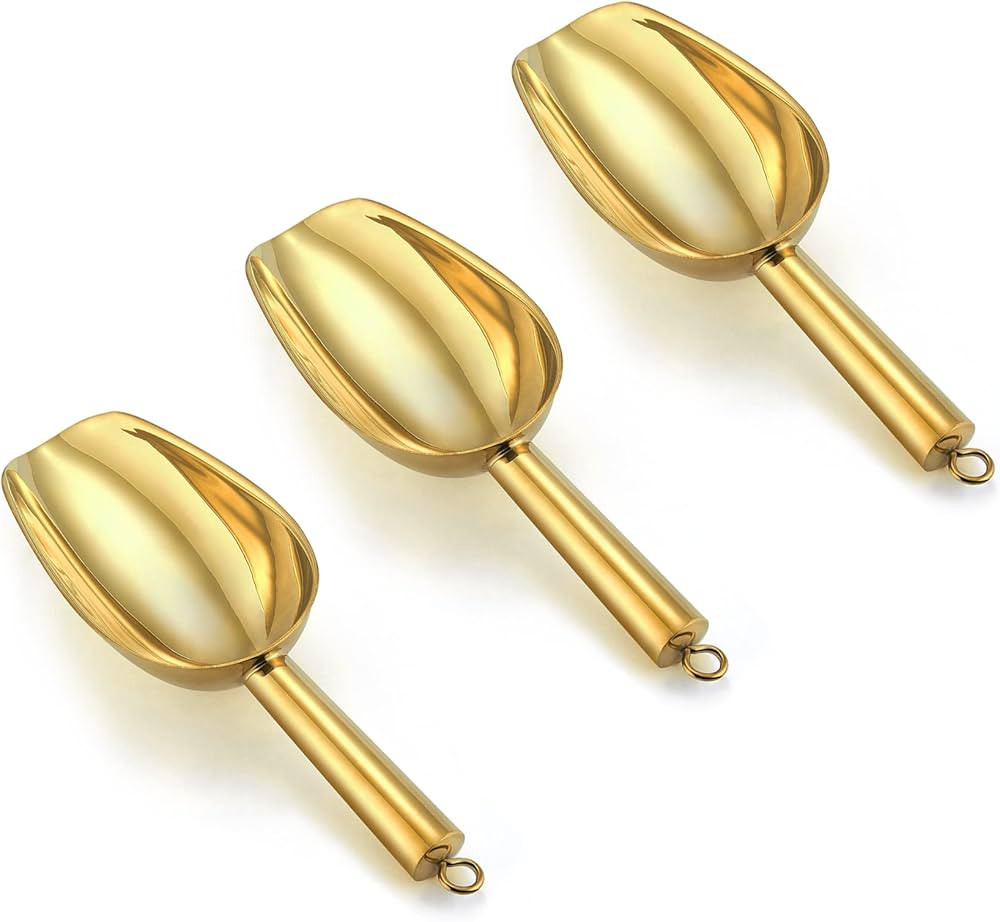 Small Ice Scoop Set of 3, P&P CHEF 6OZ Stainless Steel Candy Food Flour Scoop, Utility for Kitche... | Amazon (US)
