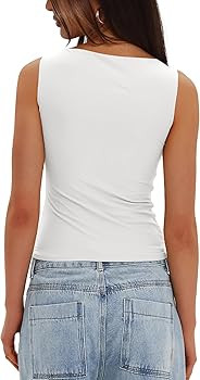 Darong Women Going Out Casual Tank Tops Spring Summer Basic Cute 2024 Sleeveless Shirt Y2K Fashio... | Amazon (US)