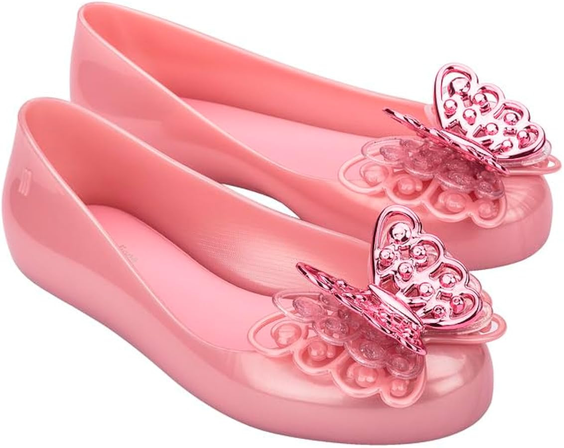 mini melissa Sweet Love Fly Jelly Flats for Girls- Girl's Ballet Flats w/Butterfly Design, Baller... | Amazon (US)