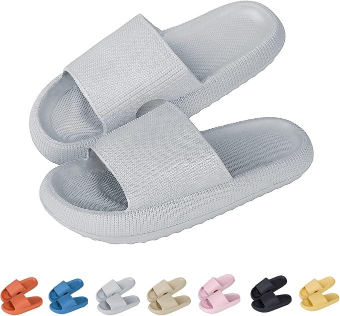 Pillow Slides Slippers for Women Men Cloud Slides Cloud Ultra-Soft Slippers Anti-Slip Open Toe Ho... | Amazon (CA)