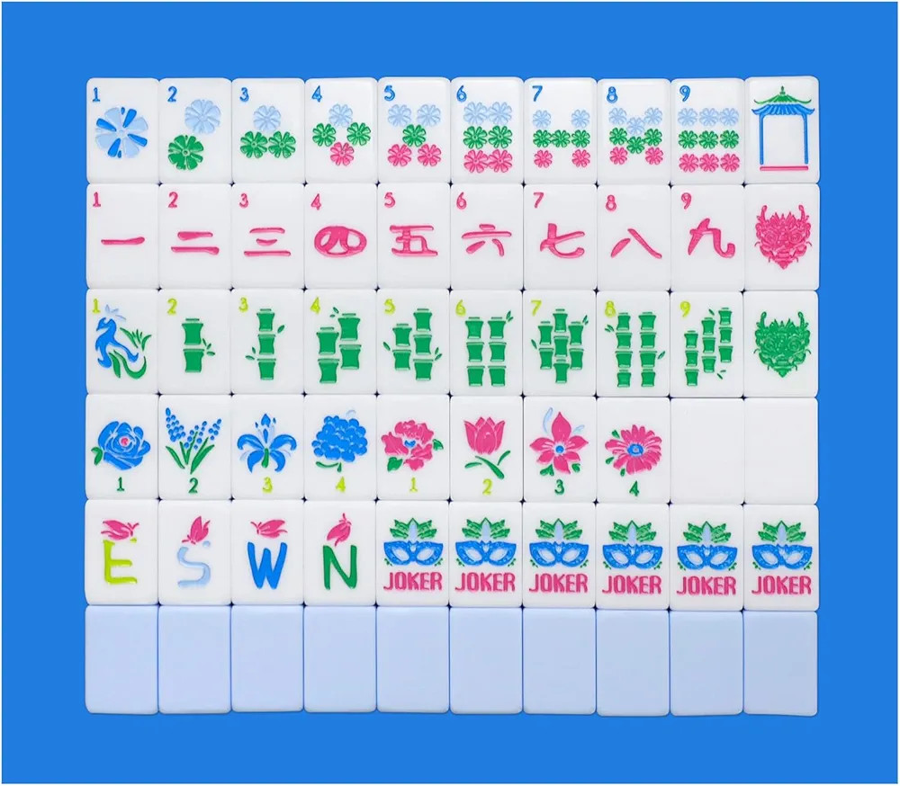 American Mahjong Tile Set with Carrying Bag and Accessories, 160 Acrylic Carved Mahjong Tiles(Lig... | Amazon (US)
