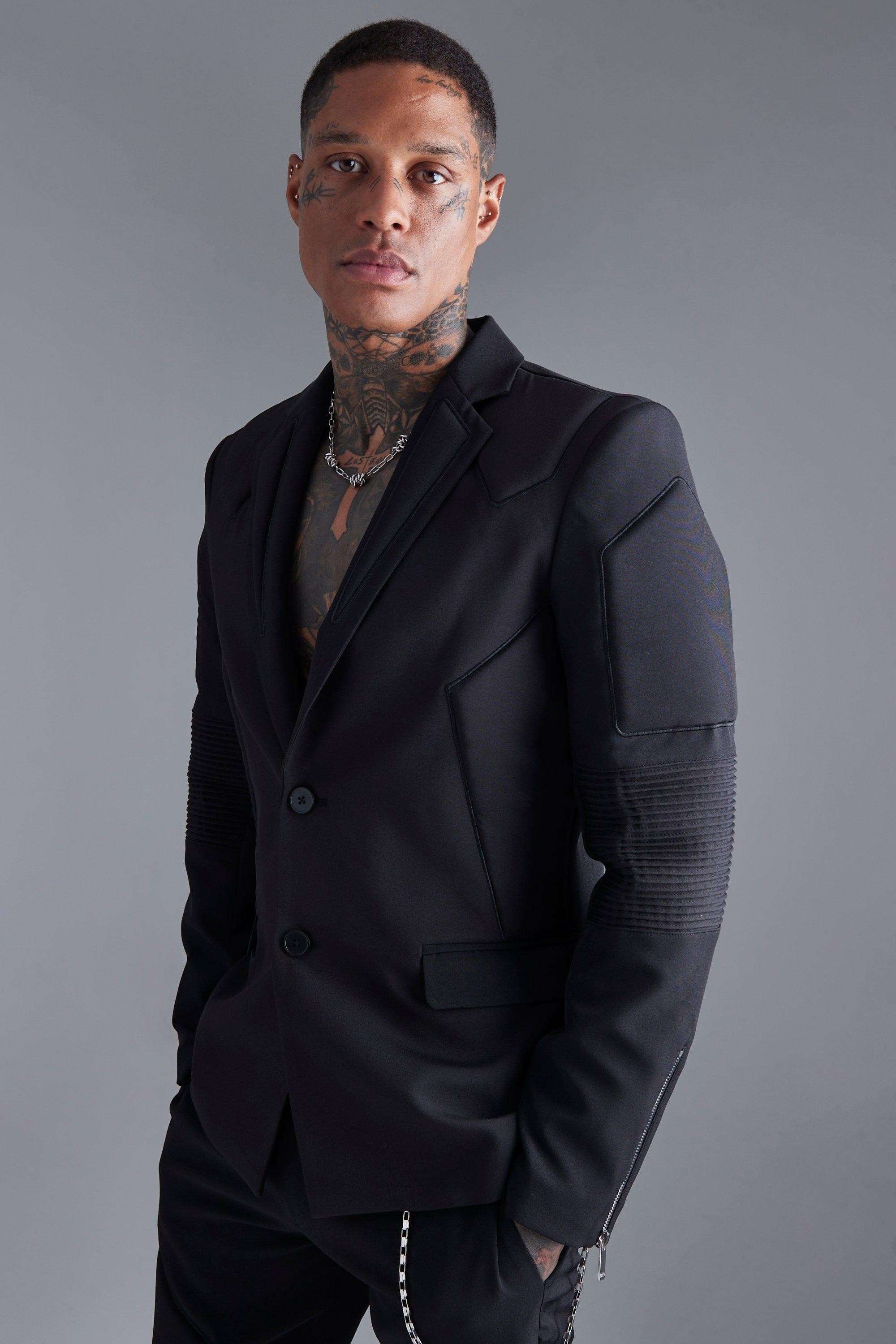 Single Breasted Slim Panelled Suit Jacket | boohooMAN (US & Canada)